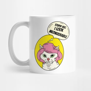 Cat with wig, hairless cat with wig Mug